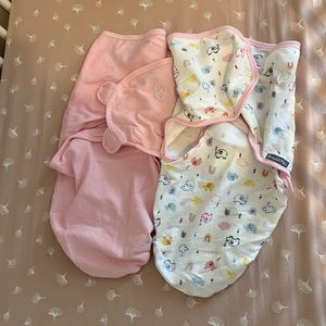 Pair of SwaddleMe brand swaddles